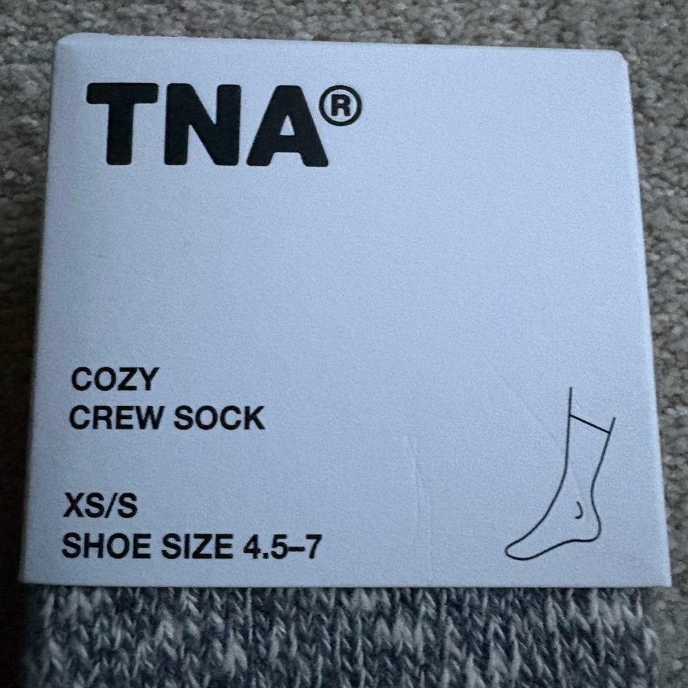 TNA Cozy Crew Socks - Black and White